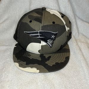 New England Patriots Gray Camo New Era Hat 7 5/8in 60.6cm